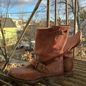 Frye Engineer Brown Leather Boots
